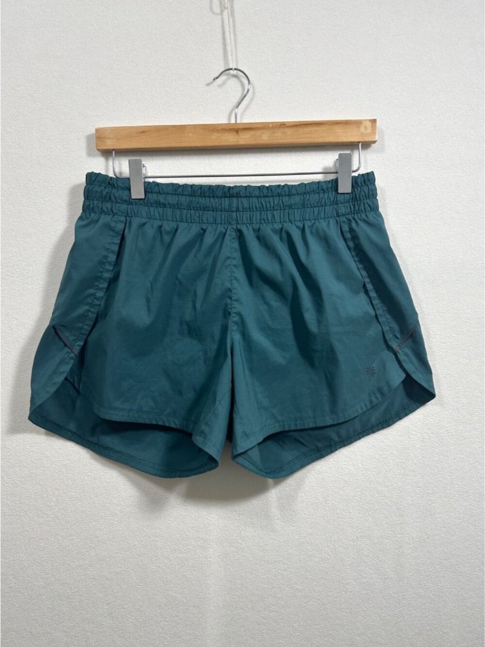 Athleta Teal Lined Athletic Shorts M